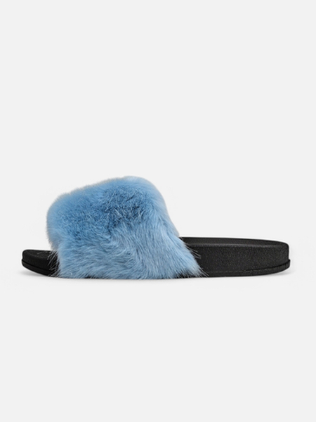 Бордовые женские тапочки с мехом Nonna - Обувь