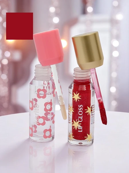 Блеск с блестками и бесцветный блеск 2в1 Wine Room