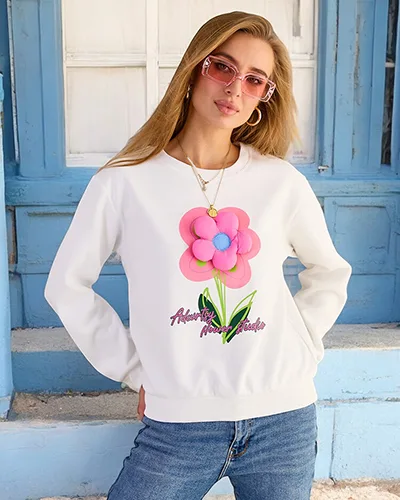 Жіночий світшот з тонким принтом Royalfashion