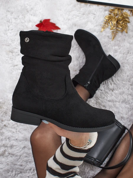 Высокие женские ботинки из эко-замши Norvia