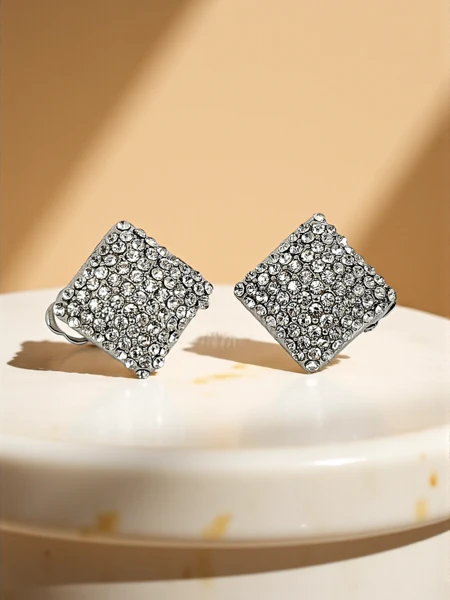 Royalfashion Женские серьги-клипсы с цирконами