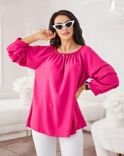 Royalfashion Блузка жіноча а-ля іспанська з рюшами