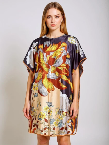 Сукня Парео Callista Nero з кольоровим квітковим мотивом Royalfashion