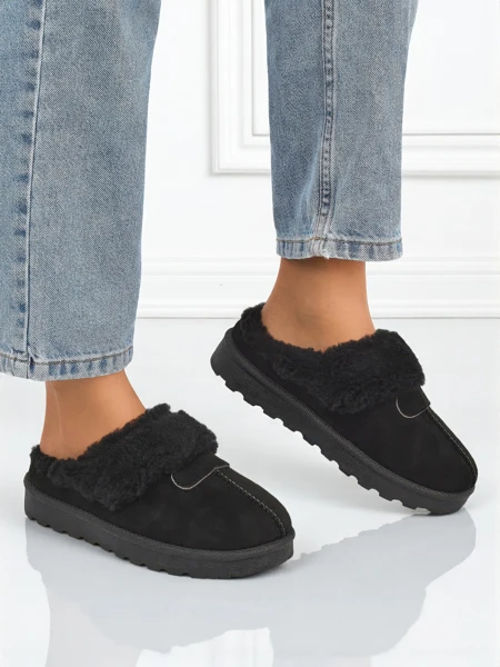 Короткие женские ботинки a'la снегоходы с мехом Velour Fang