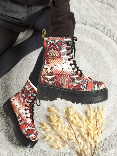 Женские ботинки-рабочие с тиснением Isadore