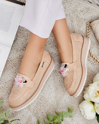 Мокасини Royalfashion з різнокольоровим камінням Restea