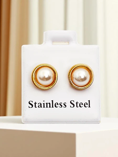 Royalfashion Женские серьги-кольца с жемчугом