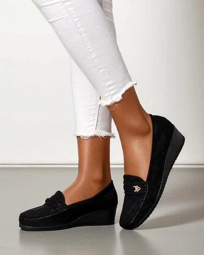 Royalfashion Жіночі мокасини на низькому підборах Polefle