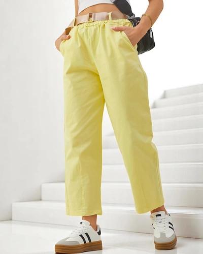 Royalfashion Бавовняні прямі жіночі брюки, тканина