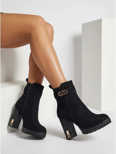 Жіночі ботильйони еко замшеві на підборах Tovia