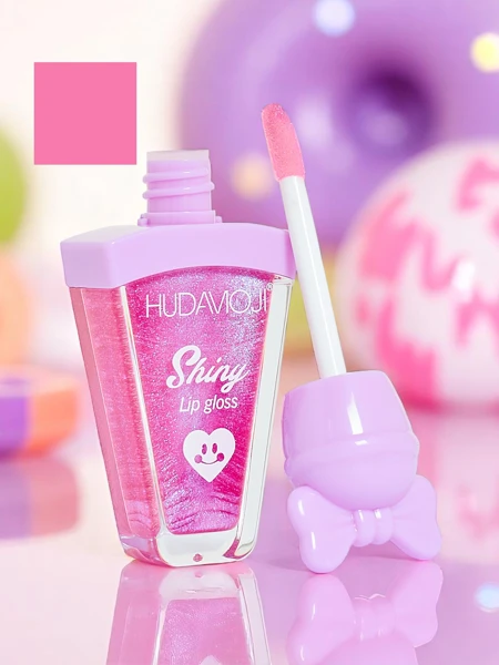 Блеск для губ с блестками, цвет фиолетовый