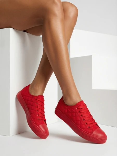 Жіночі Кеди Stella Червоні Тканинні Спортивні на Літо