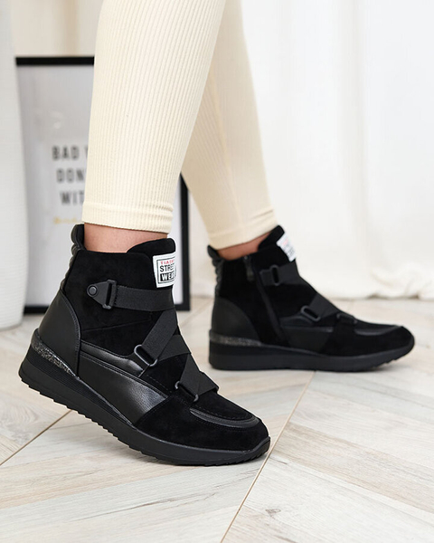 Royalfashion Чорні жіночі спортивні черевики Sattari