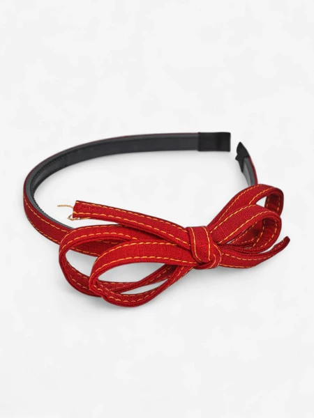 Royalfashion Ободок с бантом в джинсовом стиле