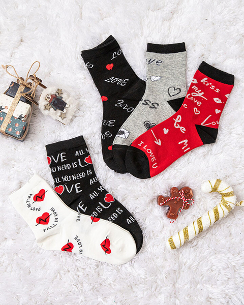 Royalfashion Комплект жіночих довгих шкарпеток LOVE 5/уп