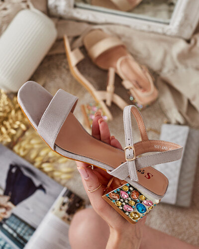 Royalfashion Женские сандалии на заднике с кристаллами Ohvare