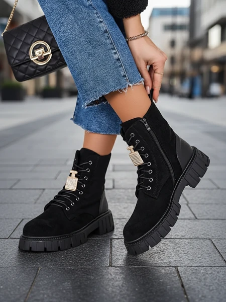 Женские рабочие сапоги из эко замши Royalfashion Edvines