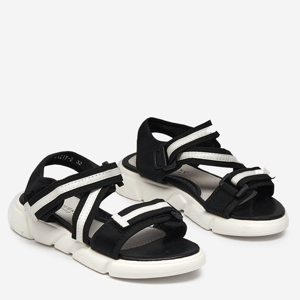 Черно-белые детские сандалии на липучке Modis - Обувь