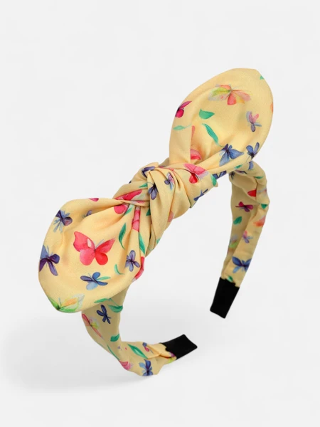 Royalfashion Дитяча пов'язка на волосся з бантиком з принтом