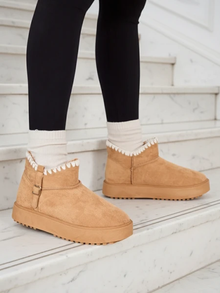 Royalfashion Короткие женские снежные сапоги стиля ботильонов Ewioz