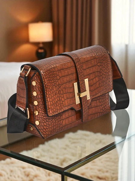 Royalfashion Лакированная маленькая женская сумочка из экокожи Velia Crest