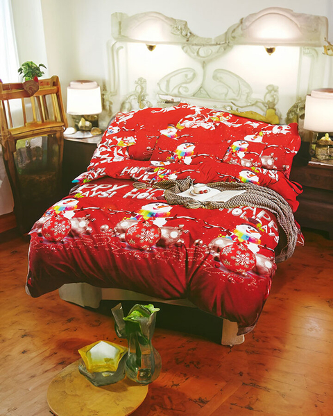 Комплект постільної білизни Royalfashion Різдвяна постільна білизна 160х200 3-PART