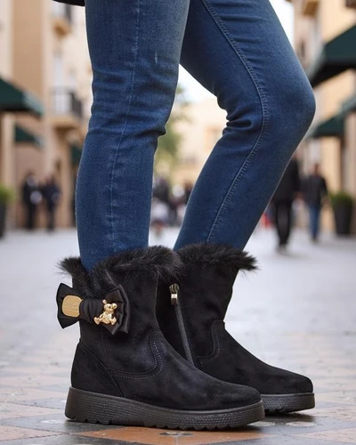 Royalfashion Жіночі снігові черевики з бантиком Kiebbi
