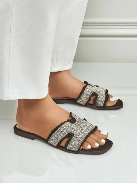 Royalfashion Женские сандалии с стразами CrystalEase