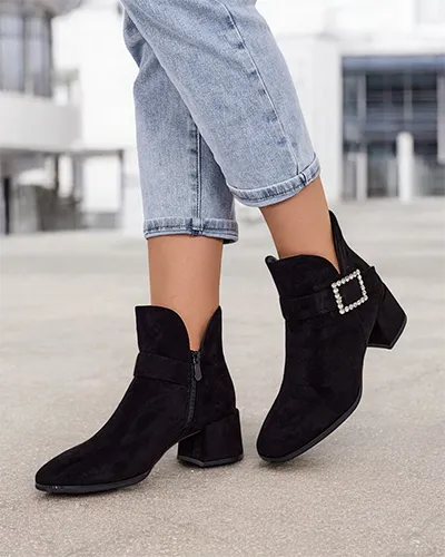 Женские ботильоны с низким каблуком Royalfashion Vetti