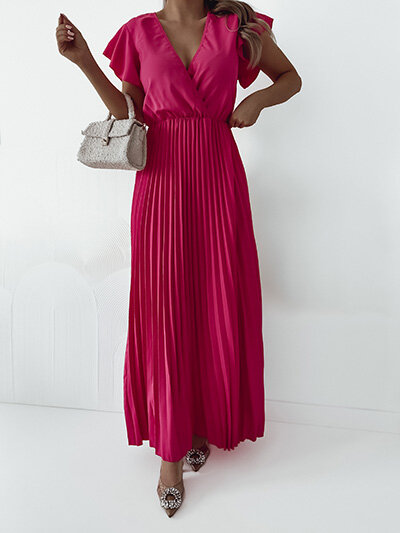 Royalfashion Женское плиссированное платье-миди