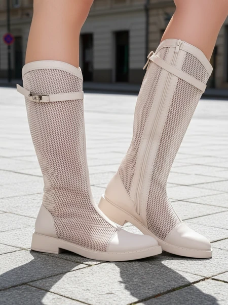 Royalfashion Высокие перфорированные женские ботильоны Ovittole