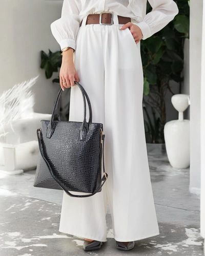 Royalfashion Ласка для жінок патентна шкіряна сумка з тисненням