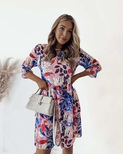 Жіноча квіткова міні-сукня Royalfashion