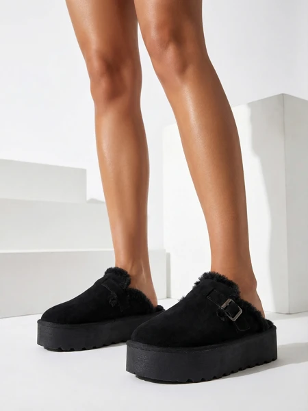 Королівська мода Короткі чоботи без каблуків для жінок Поктес