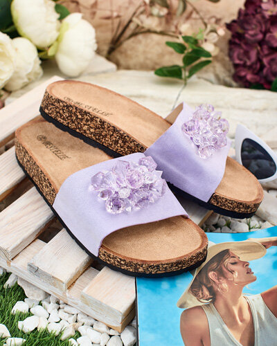 Royalfashion Женские шлепанцы Villo со стразами