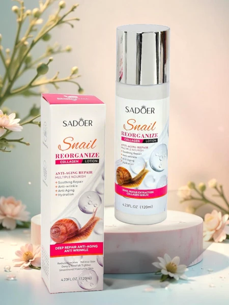 Заспокійлива емульсія з колагеном та екстрактом слизу равлика- протизморшкова, заспокійлива