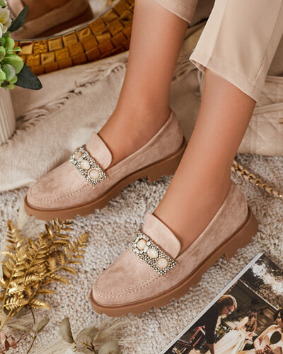 Royalfashion Женские мокасины с цветными цирконами Nel