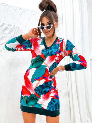 Royalfashion Женское мини-платье с оригинальным рисунком