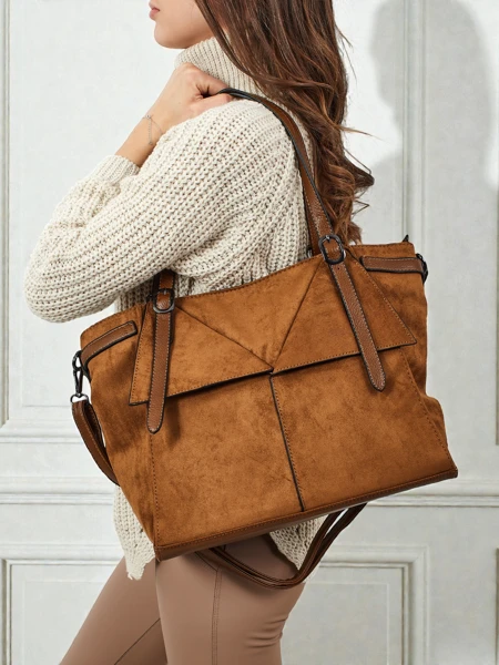 Женская сумка-шоппер Daville из эко-замши