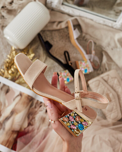 Royalfashion Женские сандалии на заднике с кристаллами Ohvare