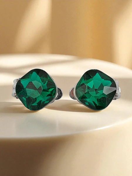 Royalfashion Клипсы серьги женские с кристаллом