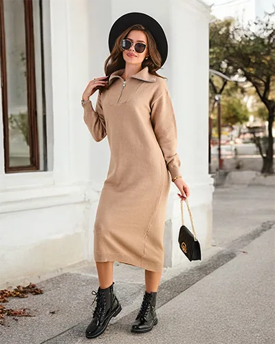Royalfashion Жіноча довга светр-сукня