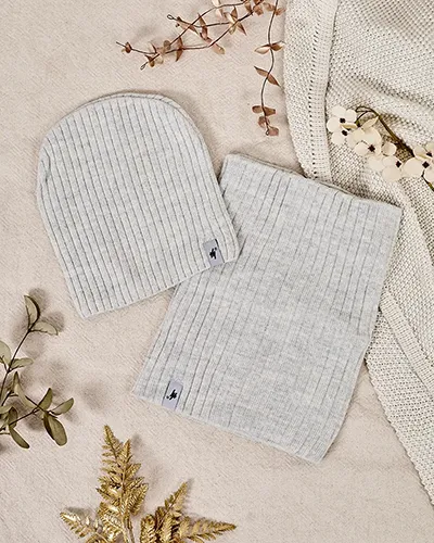 Зимовий універсальний набір Royalfashion - шапка-біні та трубчастий шарф