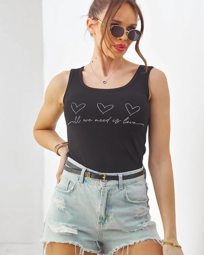 Женская хлопковая майка Royalfashion с сердечками