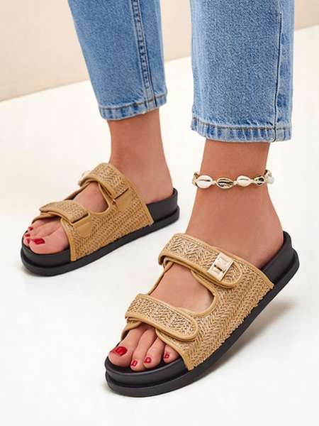 Royalfashion Женские шлепанцы с косичкой Delibeli