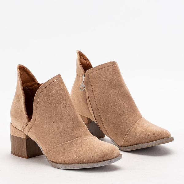 Светло-коричневые женские ботильоны Karela