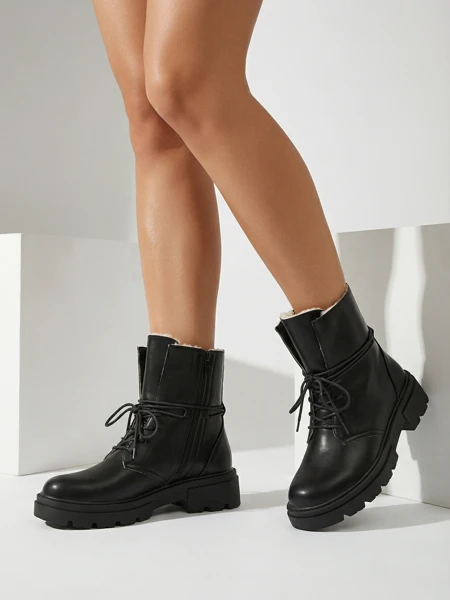 Женские Ботинки Luna Черные Кожаные Элегантные на Зиму