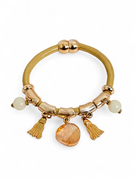 Жіночий браслет з намистинами та блиском