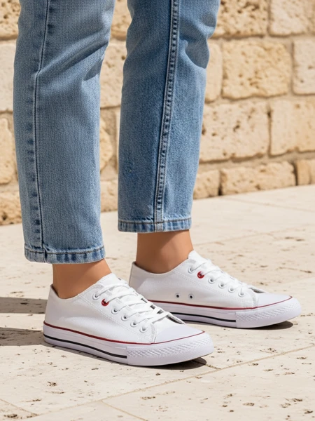 Aurelia Bianca – Классические белые женские кеды на плоской подошве