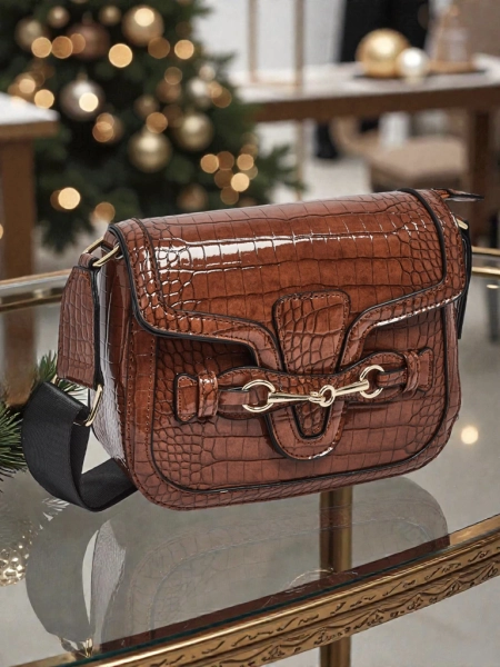 Жіноча Сумка Aurora Коричнева Шкіряна Елегантна на Кожен День